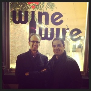 Adam Bekhor & Nelson Abreu from WineWire in their Toronto Pop-Up Wine Shop